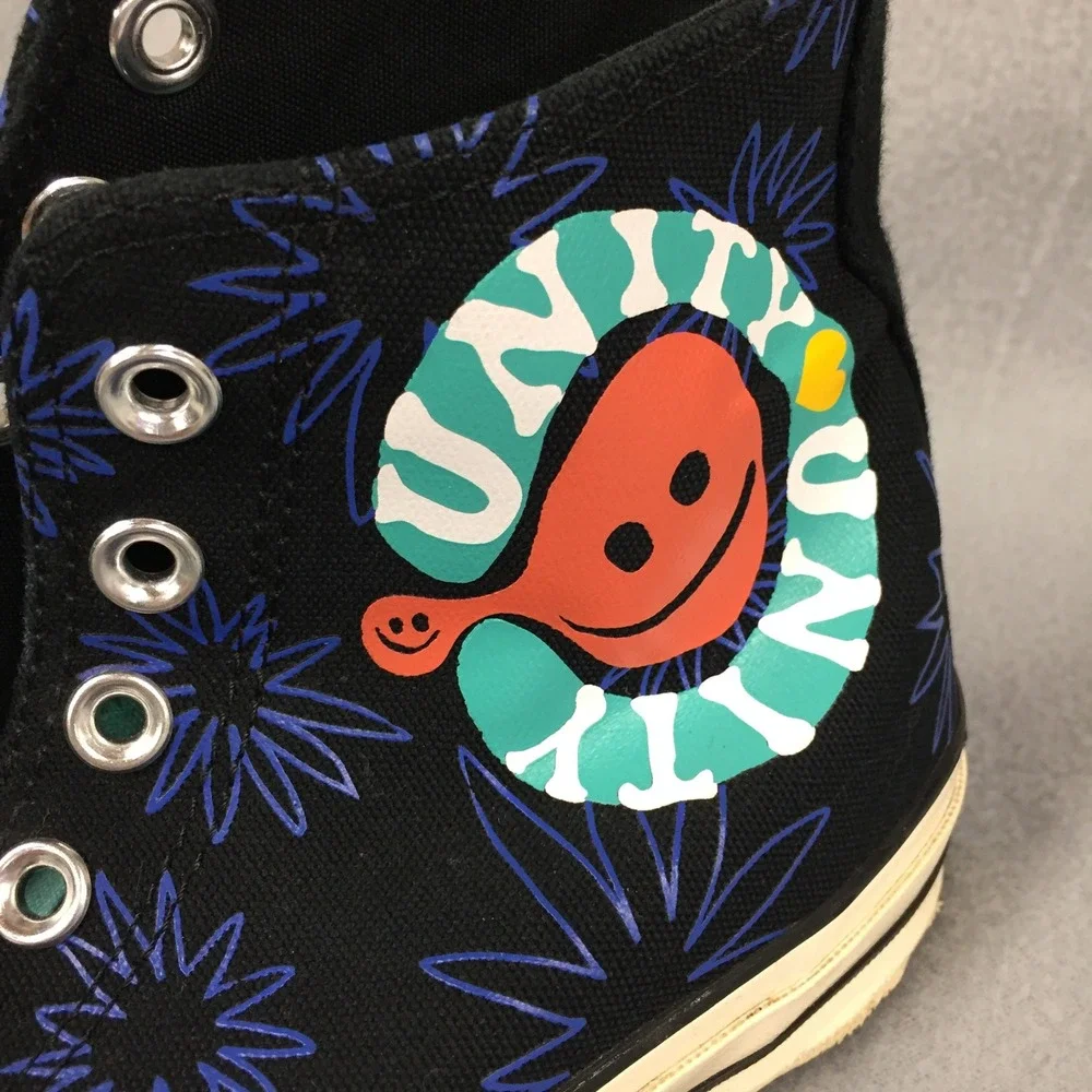 Converse‎ Chuck 70 High Top Unity Black Blue Teal Sneakers Mens 7 Womens 9